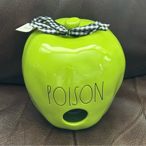 POISON - Rae Dunn Green Poison Apple Halloween Bird House - Picture 11 of 12